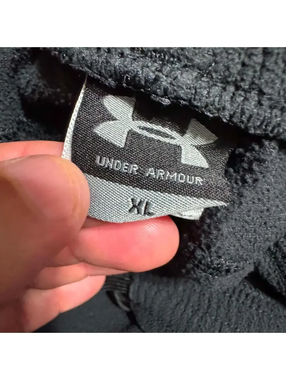 Under Armour Mens Fleece Pants XL Black Loose Fit Rival Soft Drawstring Baggy